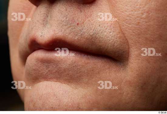 Face Mouth Skin Man Chubby Wrinkles Studio photo references