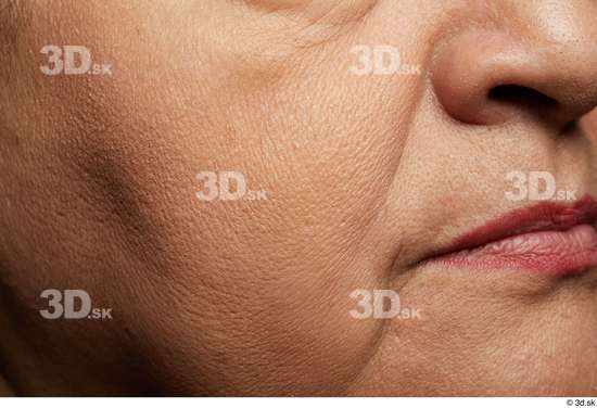 Face Mouth Nose Cheek Skin Woman Chubby Wrinkles Studio photo references