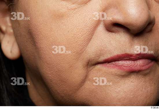 Face Mouth Nose Cheek Skin Woman Chubby Wrinkles Studio photo references