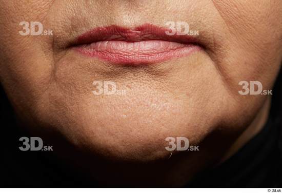 Face Mouth Skin Woman Chubby Wrinkles Studio photo references