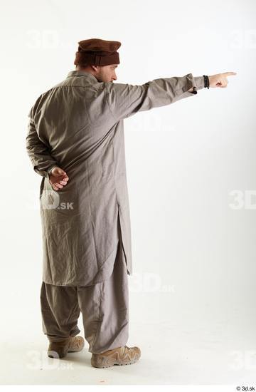 Whole Body Man White Uniform Athletic Bearded Studio photo references