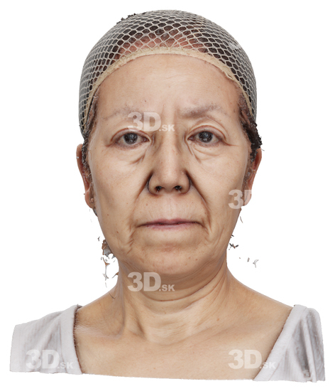 Head Woman Asian 3D Neutral Raw