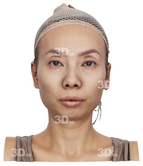 Head Woman Asian 3D Neutral Raw