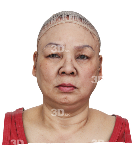 Head Woman Asian 3D Neutral Raw