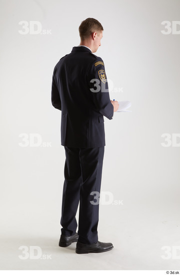 Whole Body Man T poses White Uniform Athletic Studio photo references