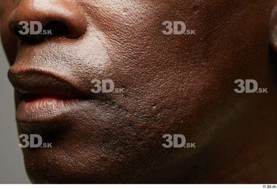 Face Mouth Nose Cheek Skin Man Black Slim Studio photo references