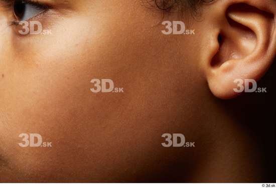 Face Cheek Ear Skin Man Black Slim Studio photo references