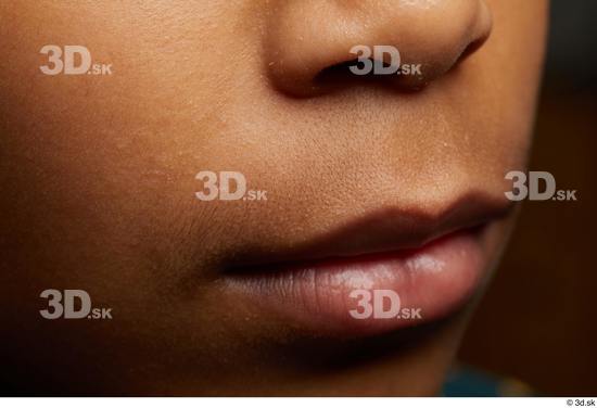 Face Mouth Nose Cheek Skin Man Black Slim Studio photo references