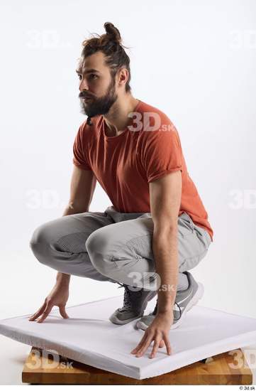 Man White Slim Male Studio Poses