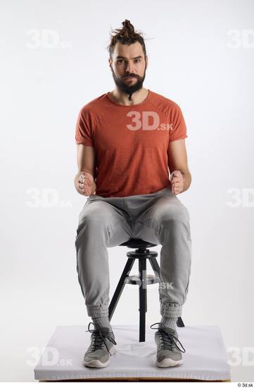 Man White Slim Male Studio Poses