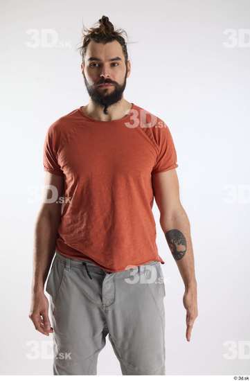 Man White Slim Male Studio Poses