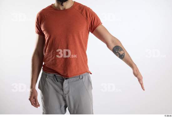 Man White Slim Male Studio Poses