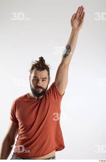 Man White Slim Male Studio Poses