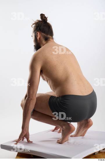 Man White Slim Male Studio Poses