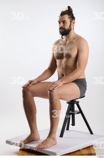 Man White Slim Male Studio Poses