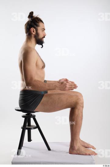 Man White Slim Male Studio Poses