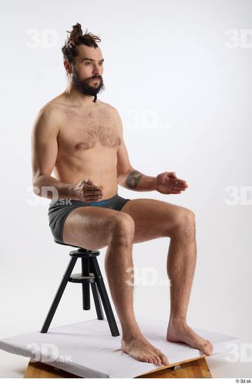 Man White Slim Male Studio Poses