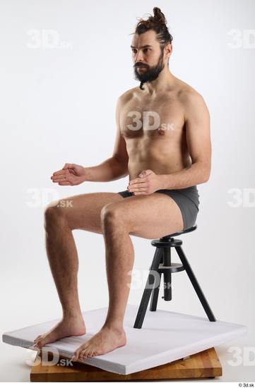 Man White Slim Male Studio Poses