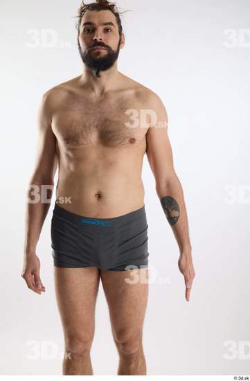 Man White Slim Male Studio Poses