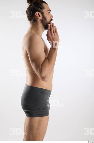 Man White Slim Male Studio Poses