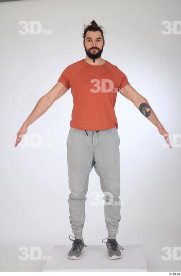 Man White Slim Male Studio Poses