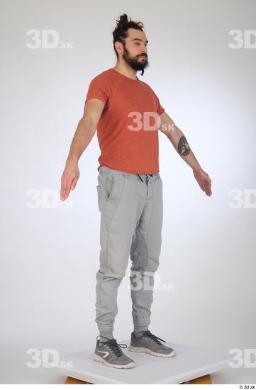 Man White Slim Male Studio Poses