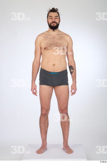 Man White Slim Male Studio Poses