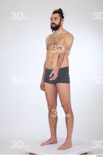 Man White Slim Male Studio Poses