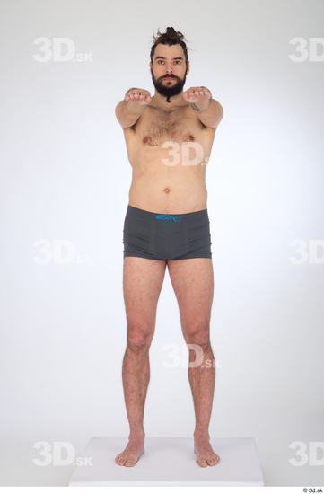 Man White Slim Male Studio Poses