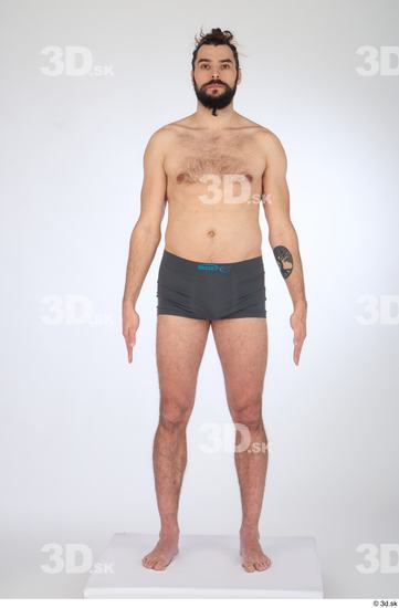 Man White Slim Male Studio Poses