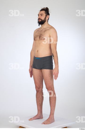 Man White Slim Male Studio Poses