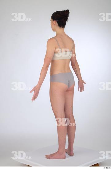 Woman White Slim Female Studio Poses