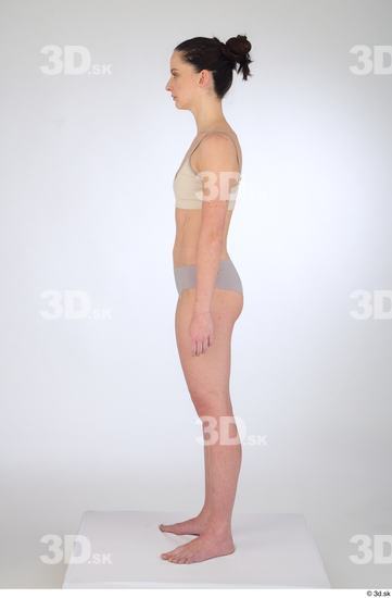 Woman White Slim Female Studio Poses