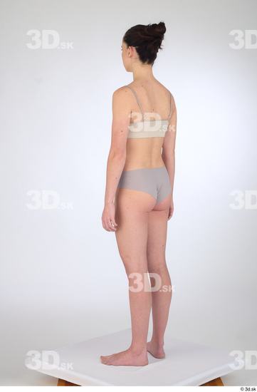 Woman White Slim Female Studio Poses