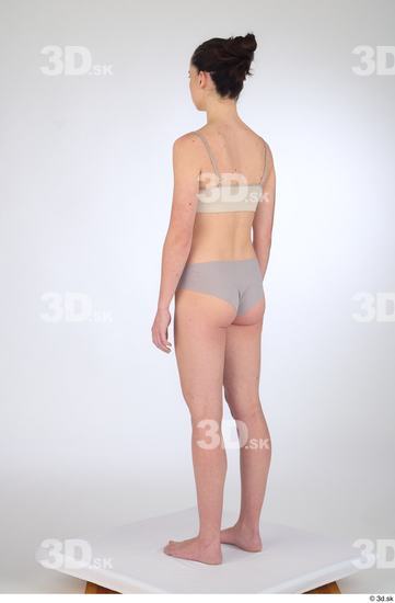 Woman White Slim Female Studio Poses