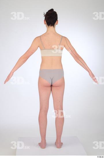 Woman White Slim Female Studio Poses