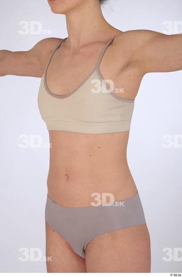 Woman White Slim Female Studio Poses