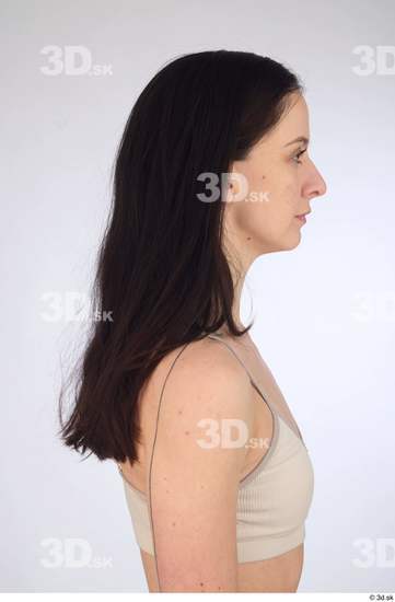 Woman White Slim Female Studio Poses