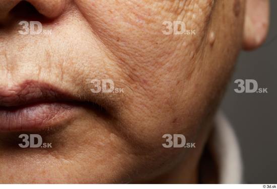 Face Mouth Cheek Skin Woman Asian Chubby Wrinkles Studio photo references