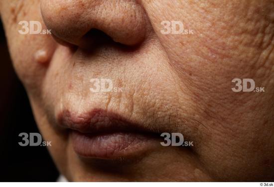 Face Mouth Nose Cheek Skin Woman Asian Chubby Wrinkles Studio photo references