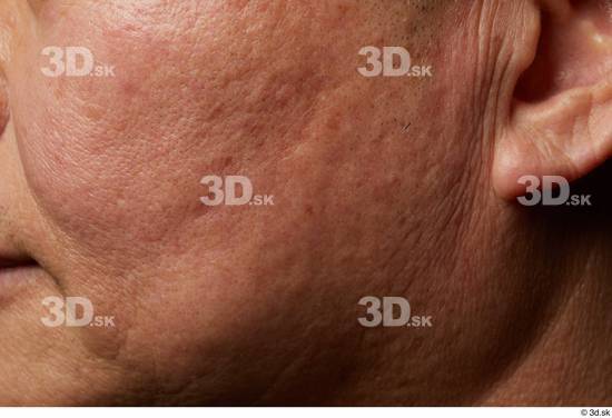 Cheek Ear Skin Man Asian Slim Wrinkles Studio photo references