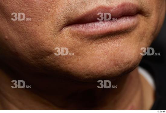 Mouth Skin Man Asian Slim Wrinkles Studio photo references