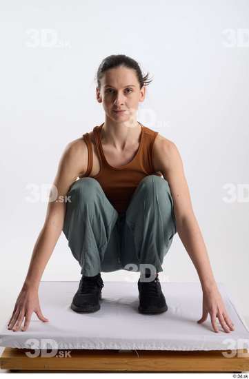 Woman White Slim Female Studio Poses