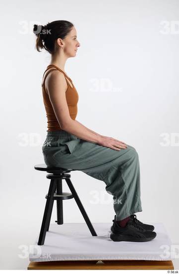 Woman White Slim Female Studio Poses