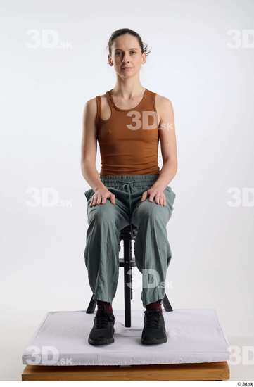 Woman White Slim Female Studio Poses