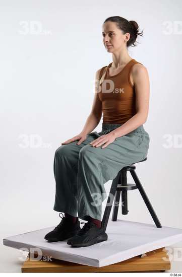 Woman White Slim Female Studio Poses