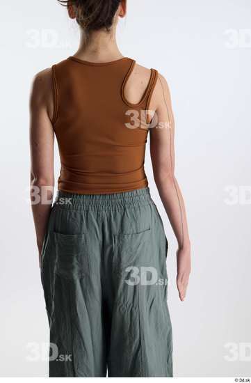 Woman White Slim Female Studio Poses