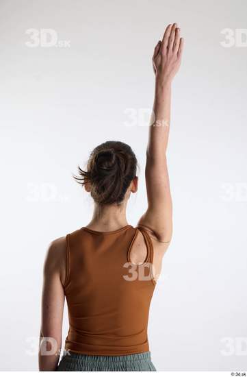 Woman White Slim Female Studio Poses