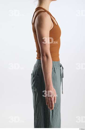 Woman White Slim Female Studio Poses