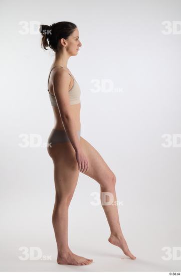 Woman White Slim Female Studio Poses